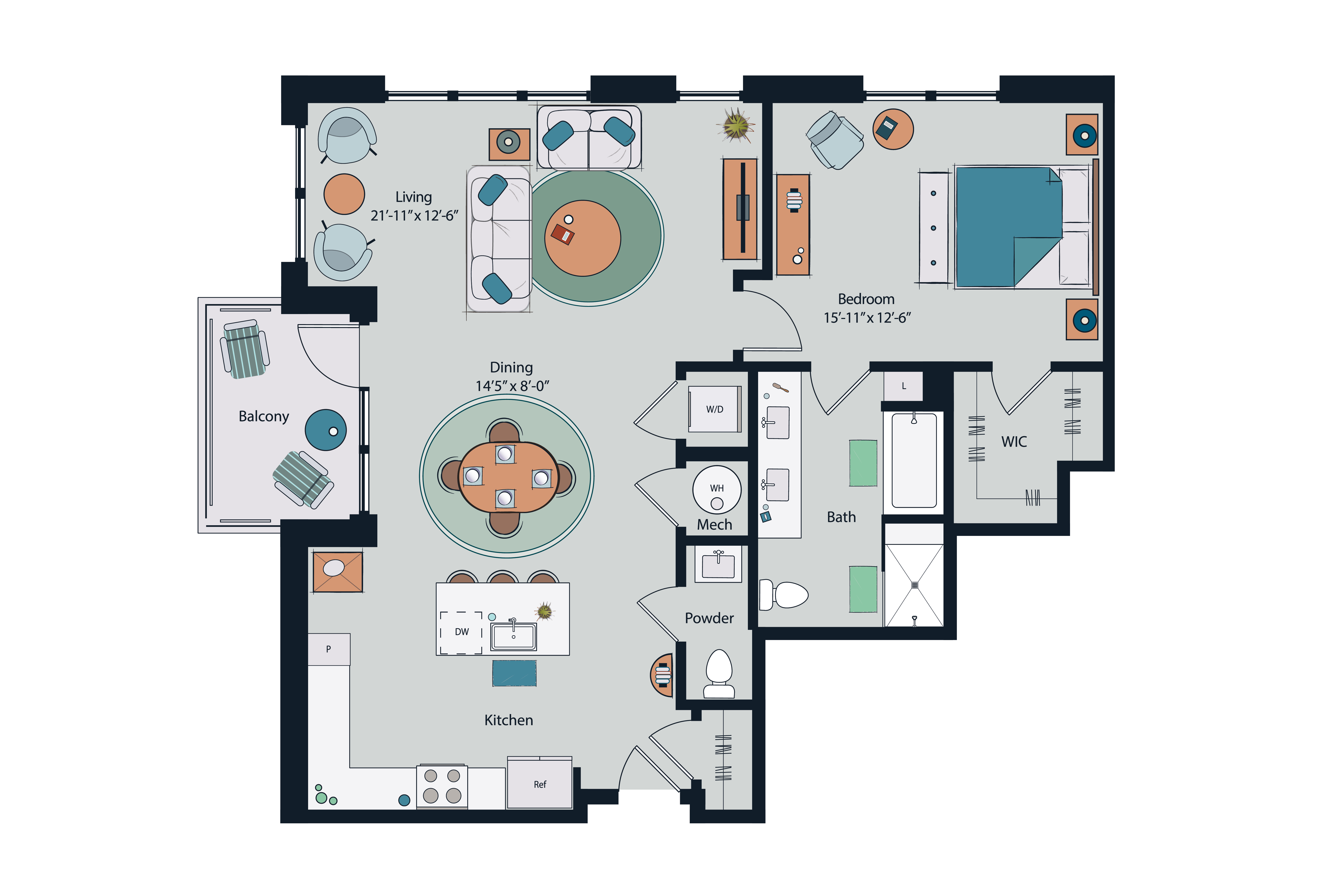 Floor plan layout diagram for A24